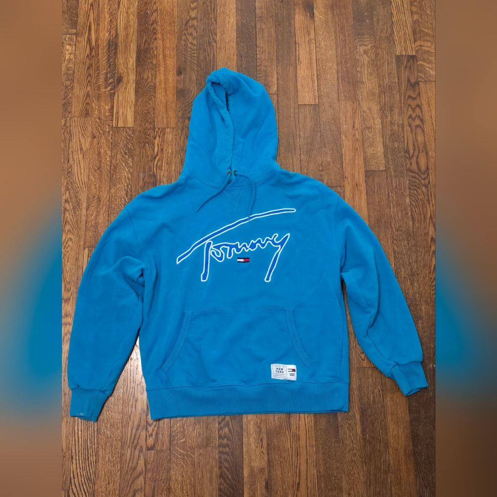 Tommy Jeans Teal Hoodie for Men